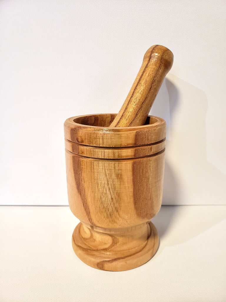 Wooden Mortar and Pestle Set