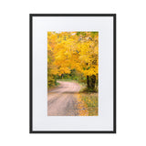 “Autumn Road” Framed Poster With Mat