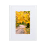 “Autumn Road” Framed Poster With Mat